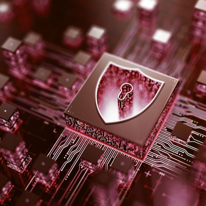 Immagine lucchetto con scudo cyber