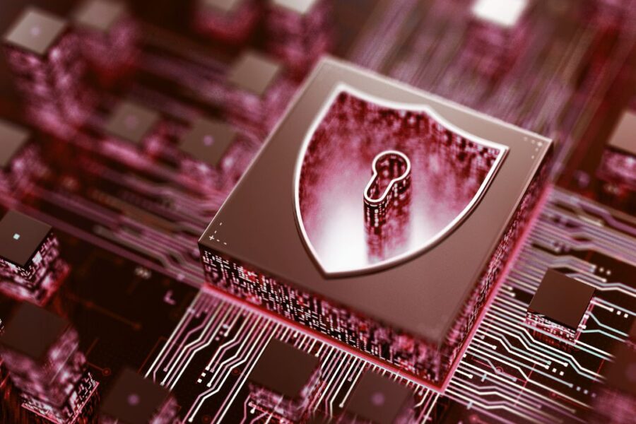 Immagine lucchetto con scudo cyber